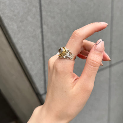 Herkimer Diamond ring 10