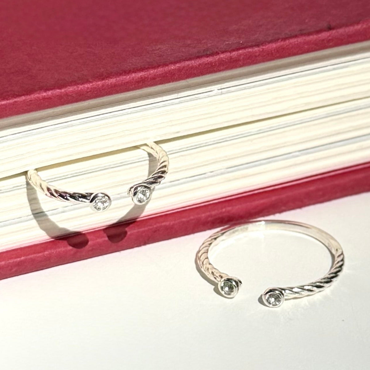 White topaz ring 10