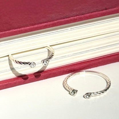 White topaz ring 10
