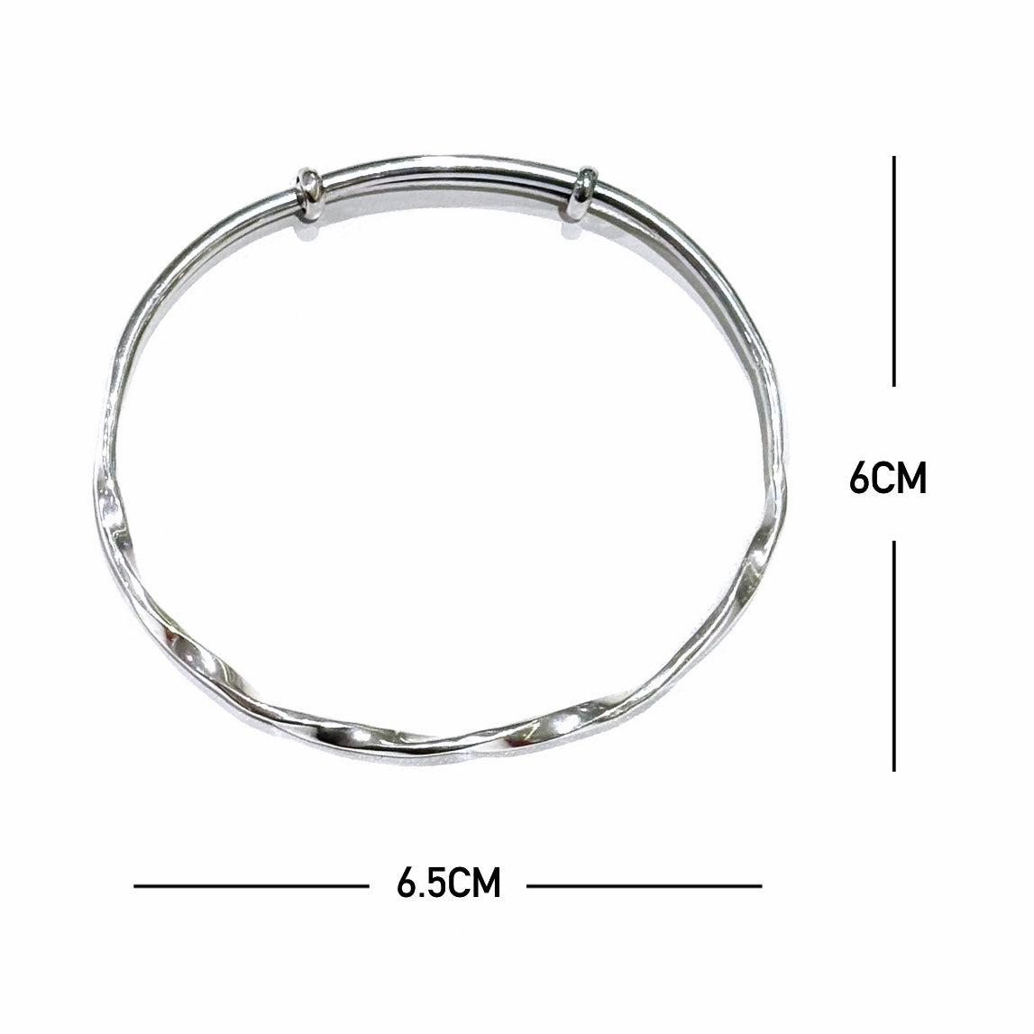 Silver925 plain bangle 3
