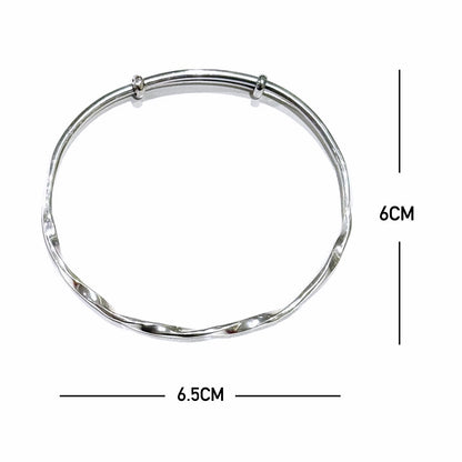 Silver925 plain bangle 3