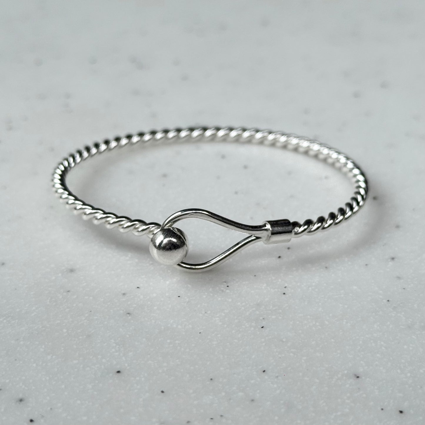 Silver925 plain bangle 3