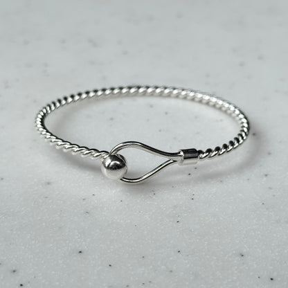 Silver925 plain bangle 3