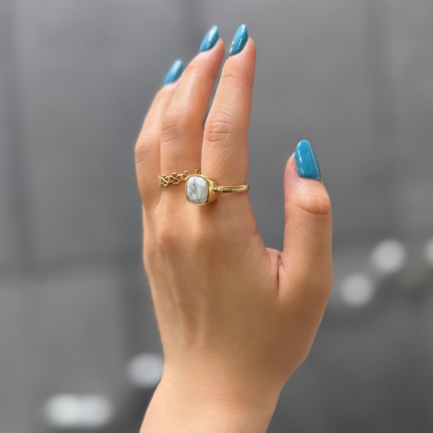 Brass design ring 15