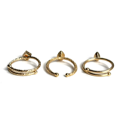 Brass petit ring〈Carnelian〉