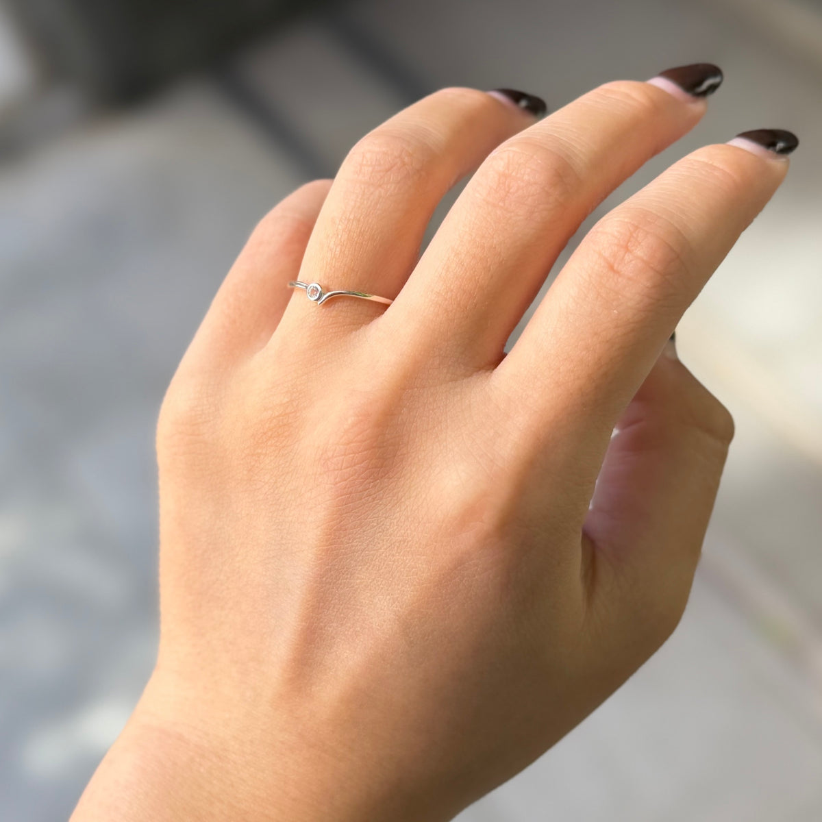 White topaz ring 8