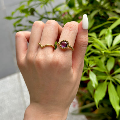 【Bijumam poco】Brass tsubu design ring