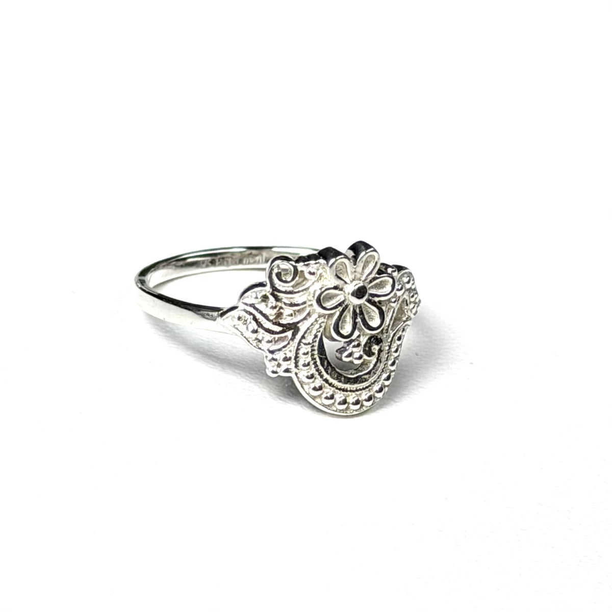 Flower plain ring 6