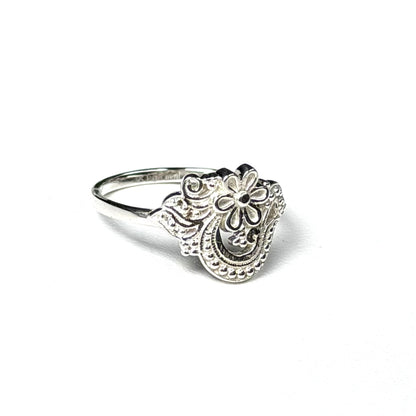 Flower plain ring 6