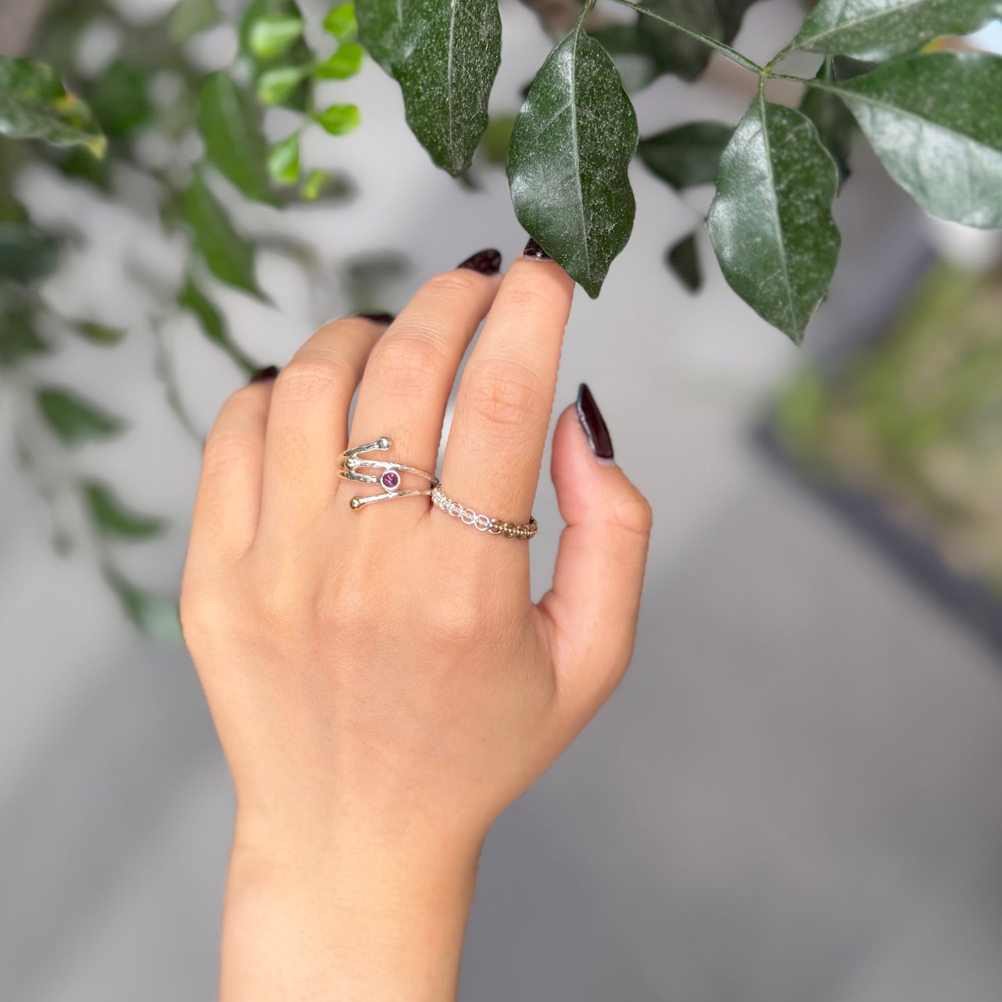 Silver925×brass design ring 20