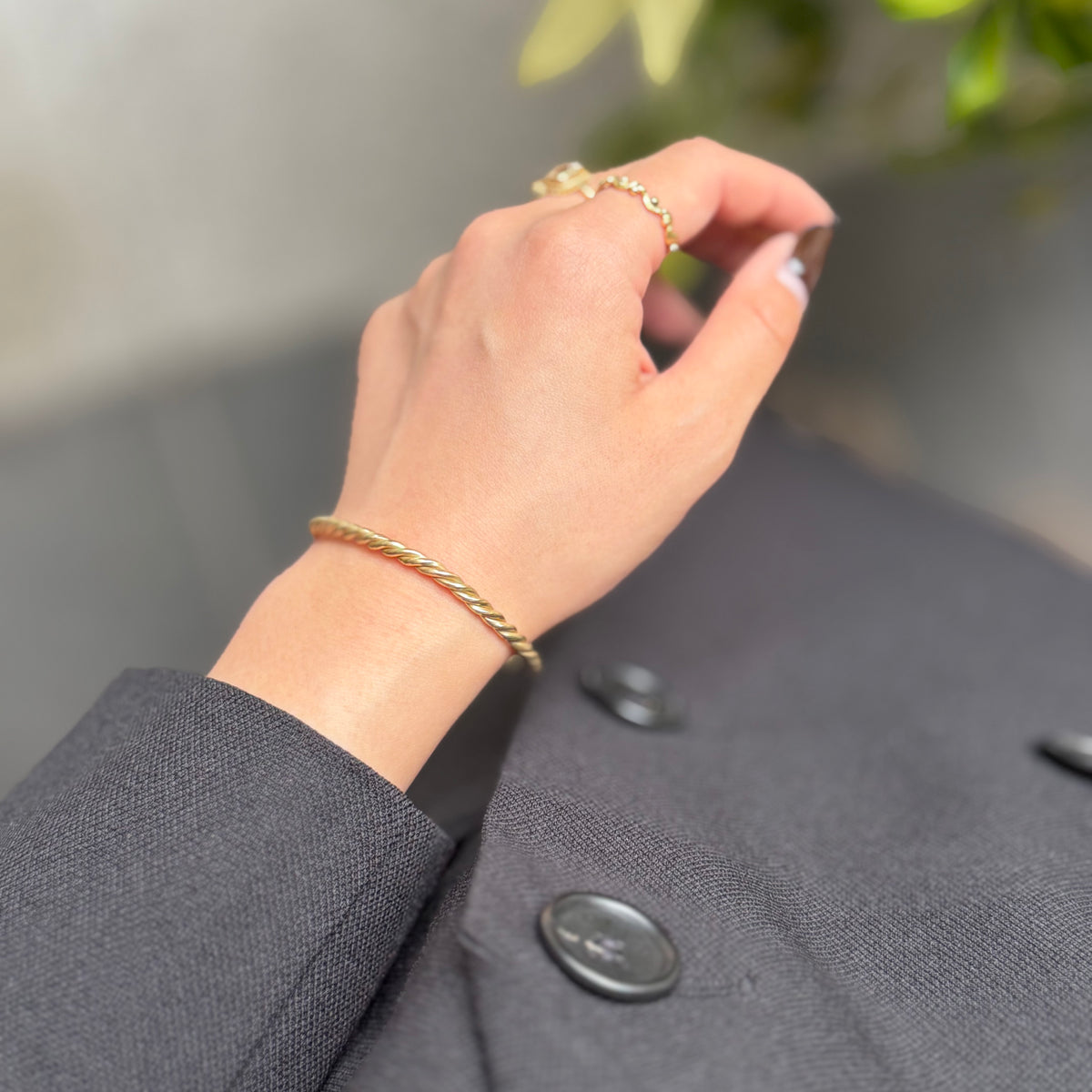Brass plain bangle