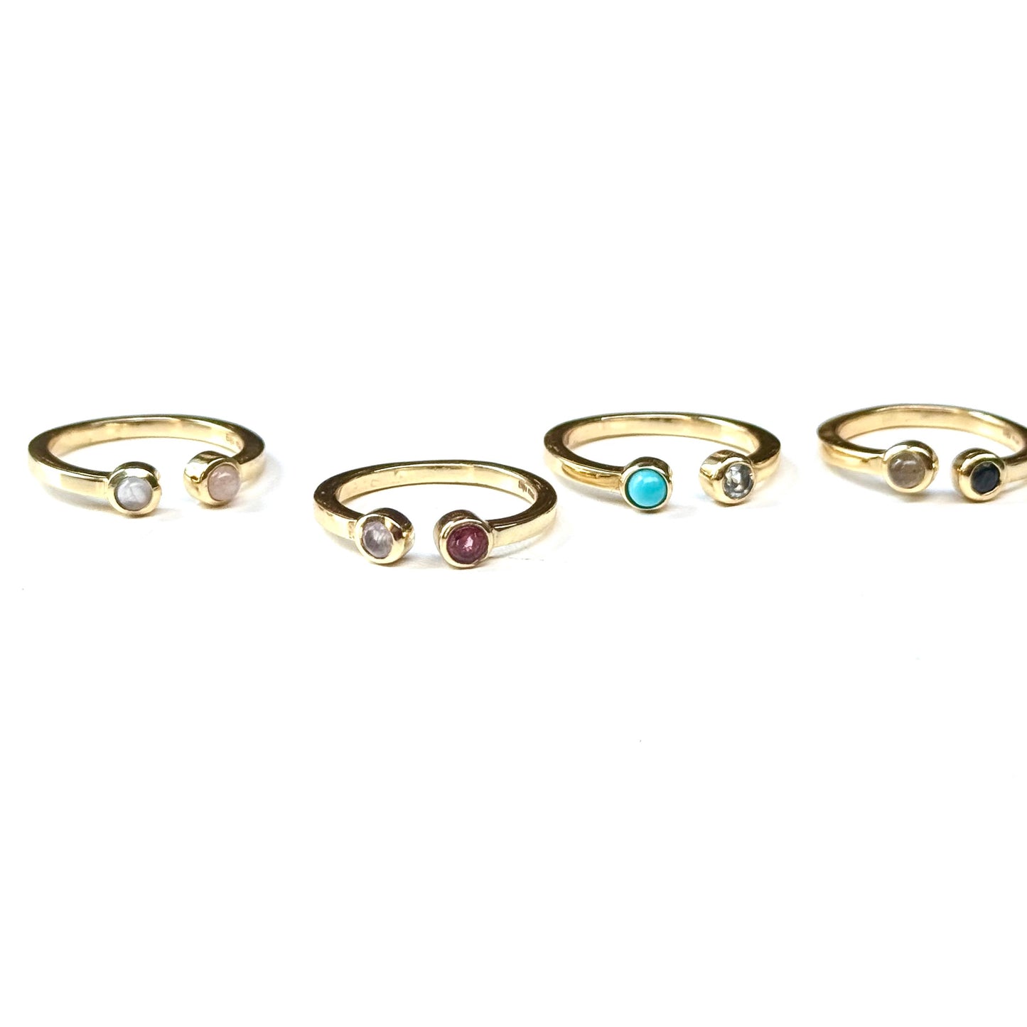 Brass 2stone ring 12