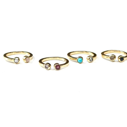 Brass 2stone ring 12