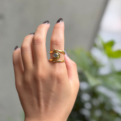 Brass design ring 15