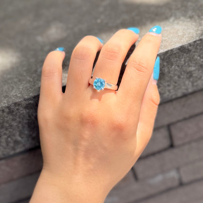 Swiss Blue topaz ring