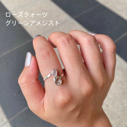 Silver925 2stone ring 11