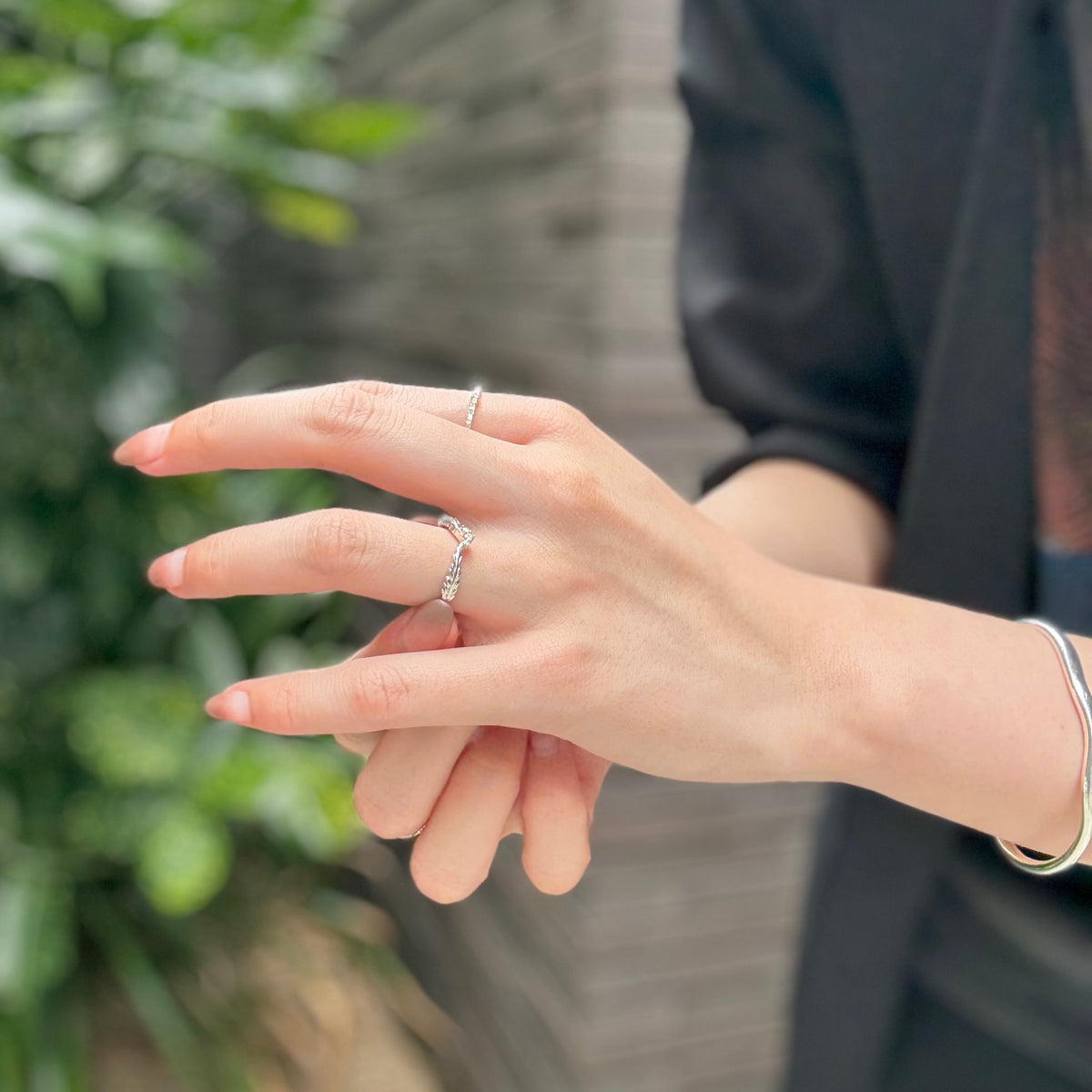 【Biju mam poco】White diamond ring