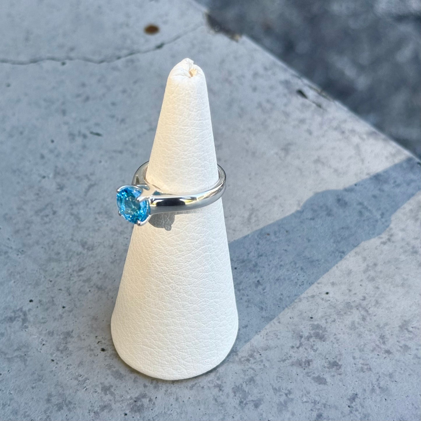 Swiss Blue topaz ring