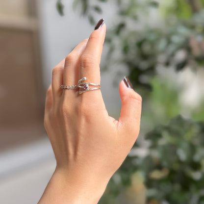 Silver925×brass design ring 20