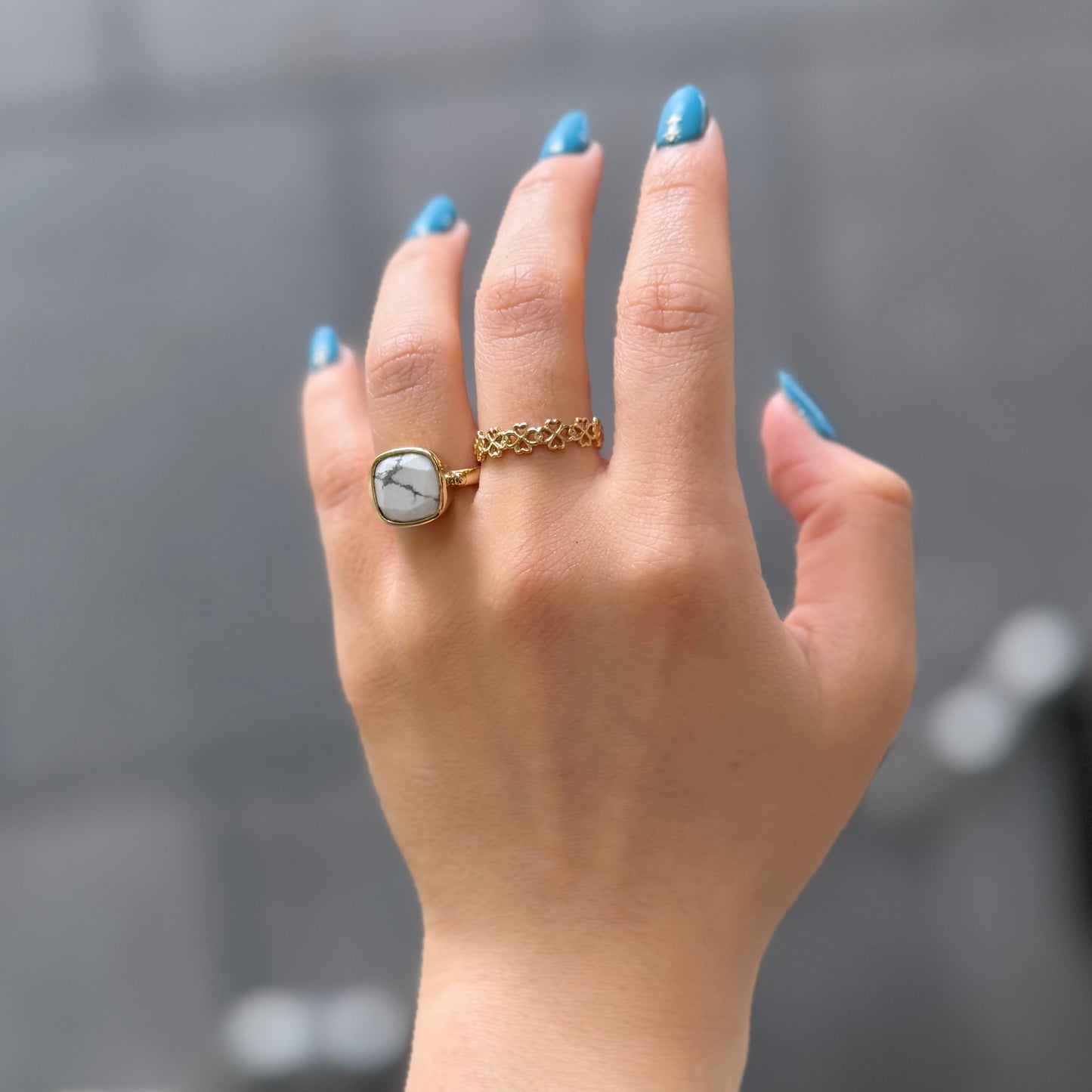 Brass design ring 15