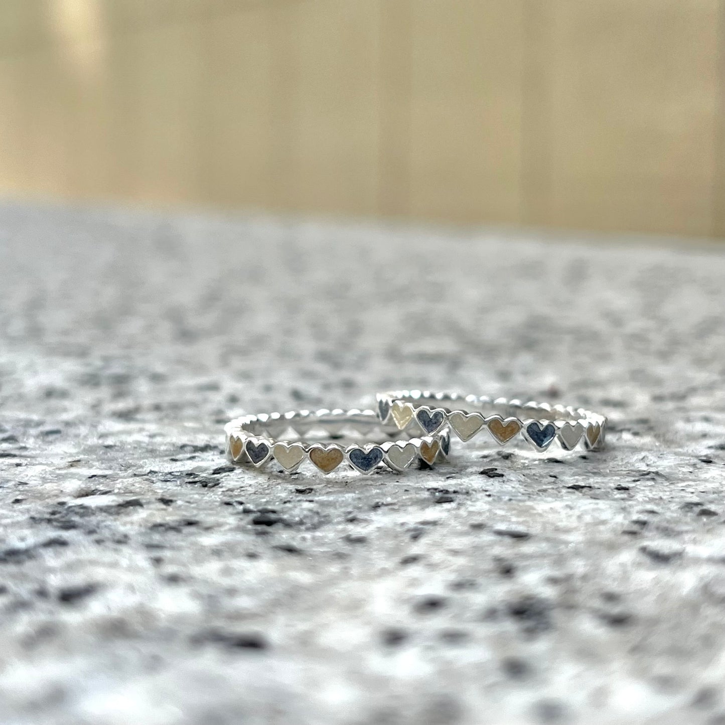 Heart enamel ring 5