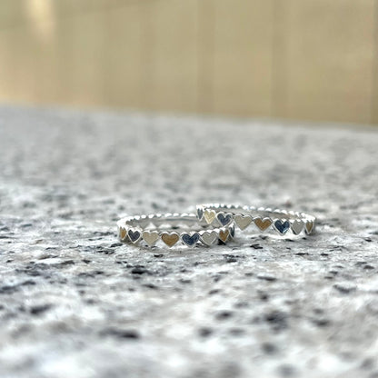 Heart enamel ring 5