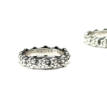 Flower plain ring 12