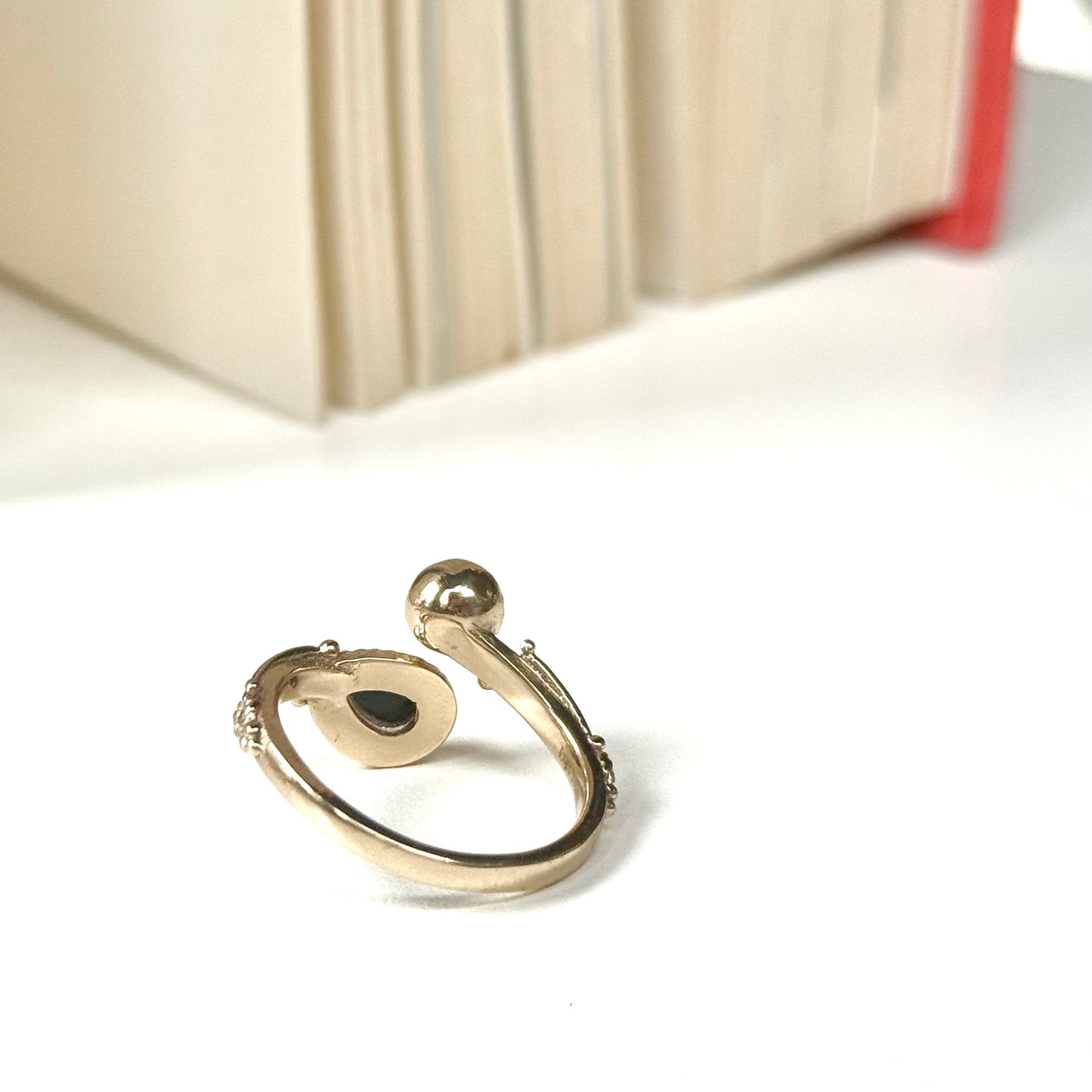 Brass design ring 14