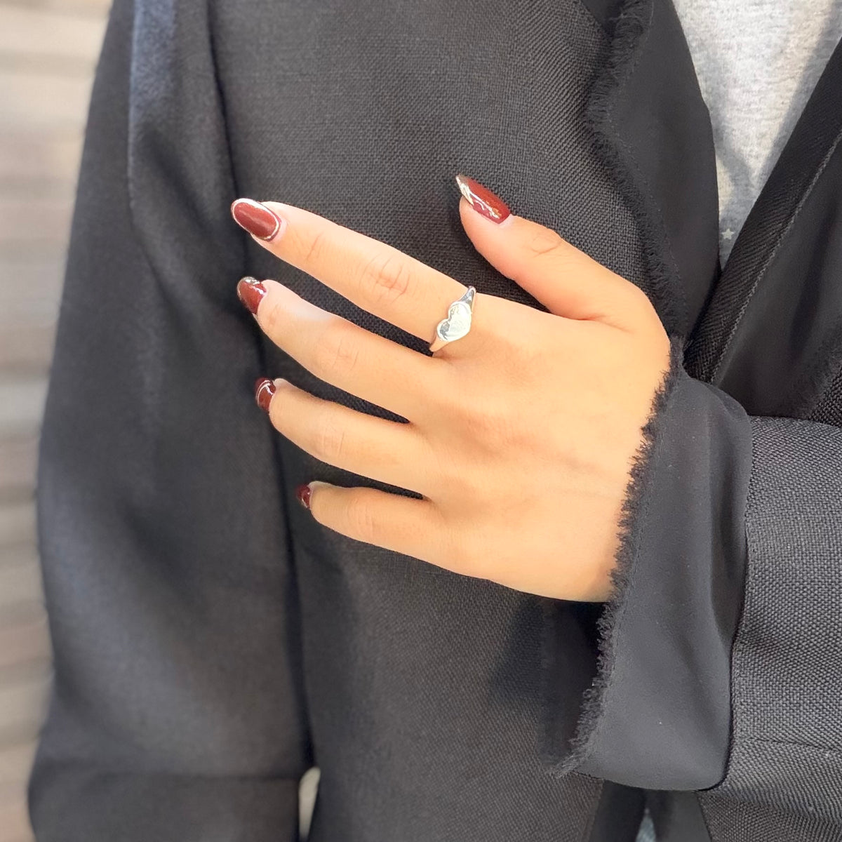 Heart plain ring 85