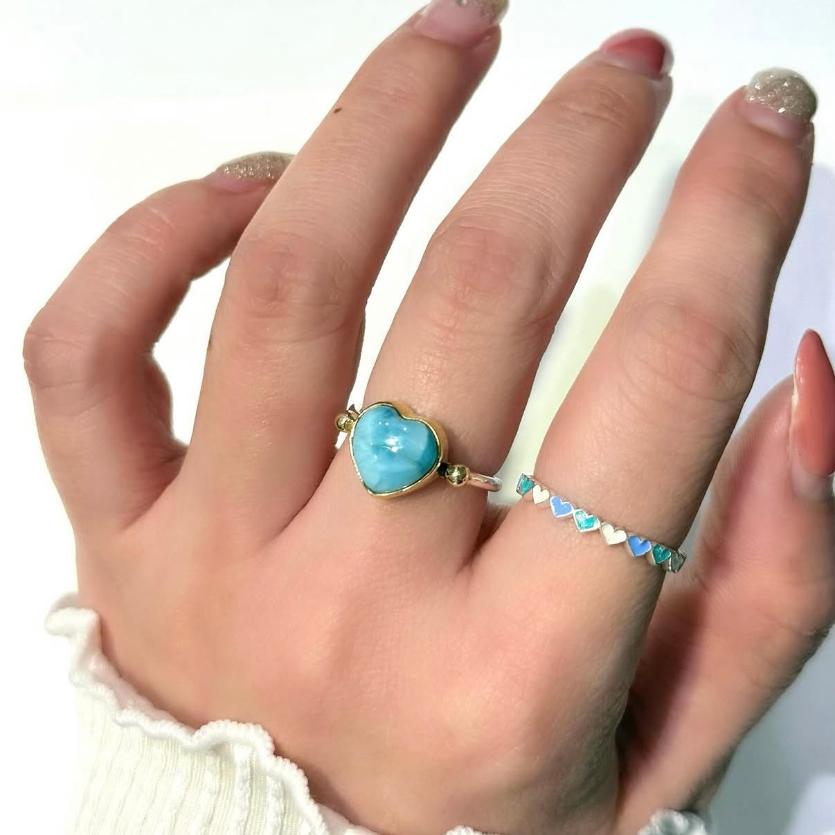 〈横浜限定〉Heart enamel ring