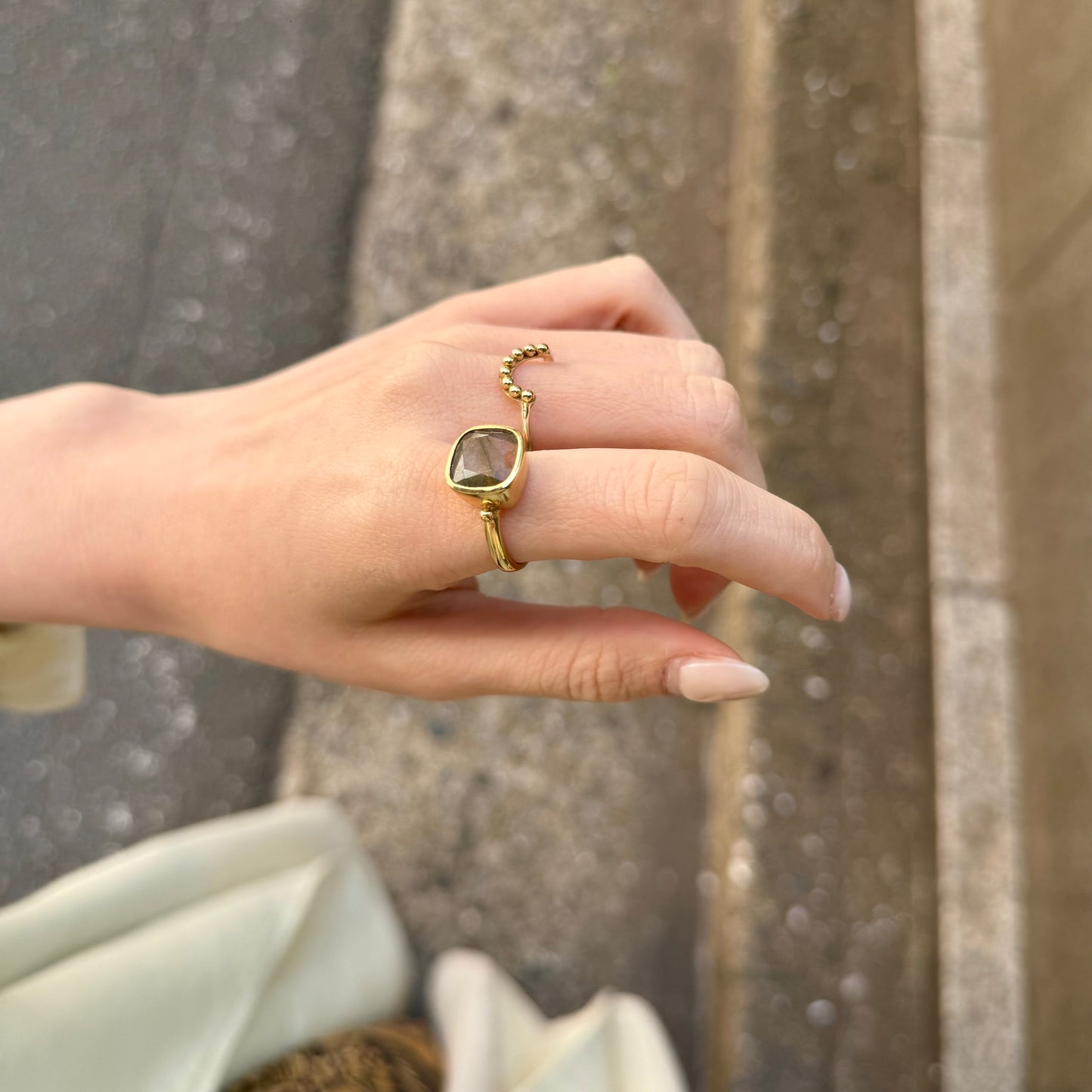 Brass square ring