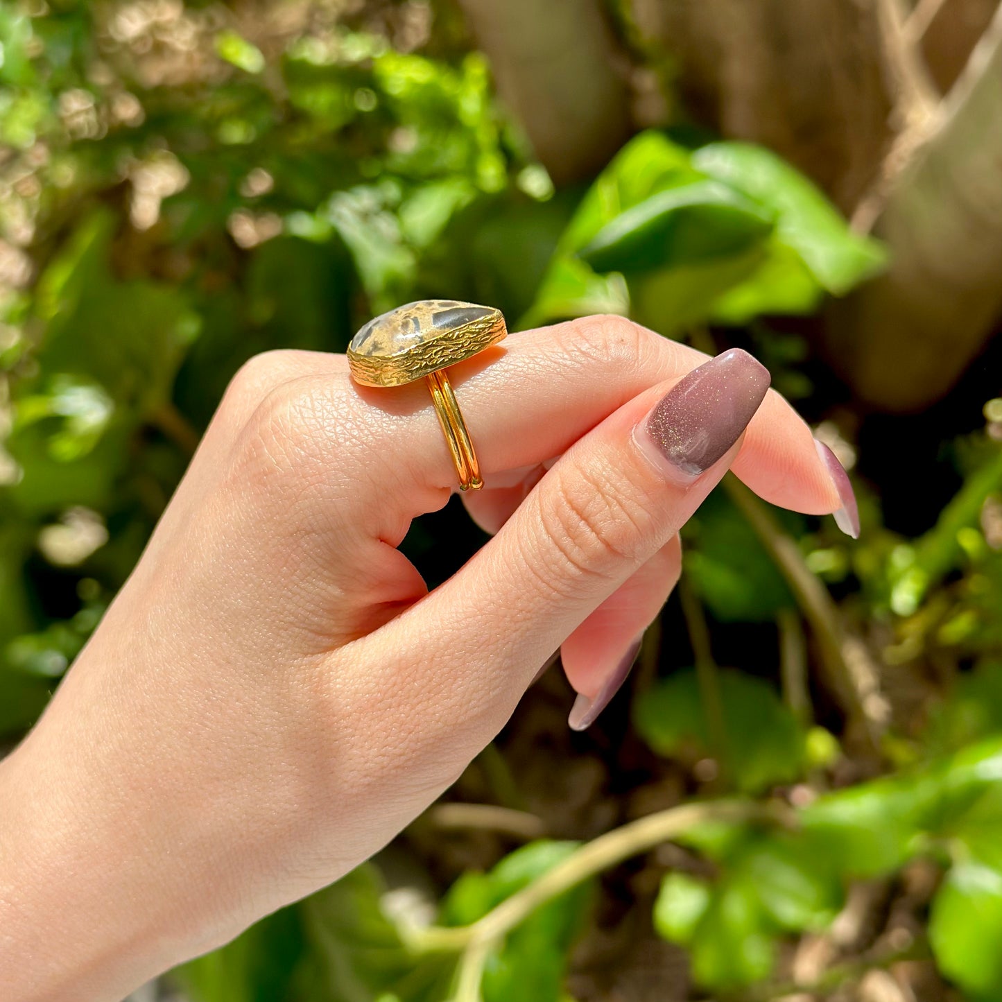 Brass 1stone ring