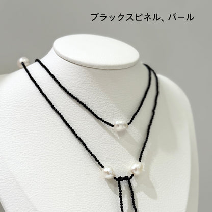 Pearl×Stone necklace 4