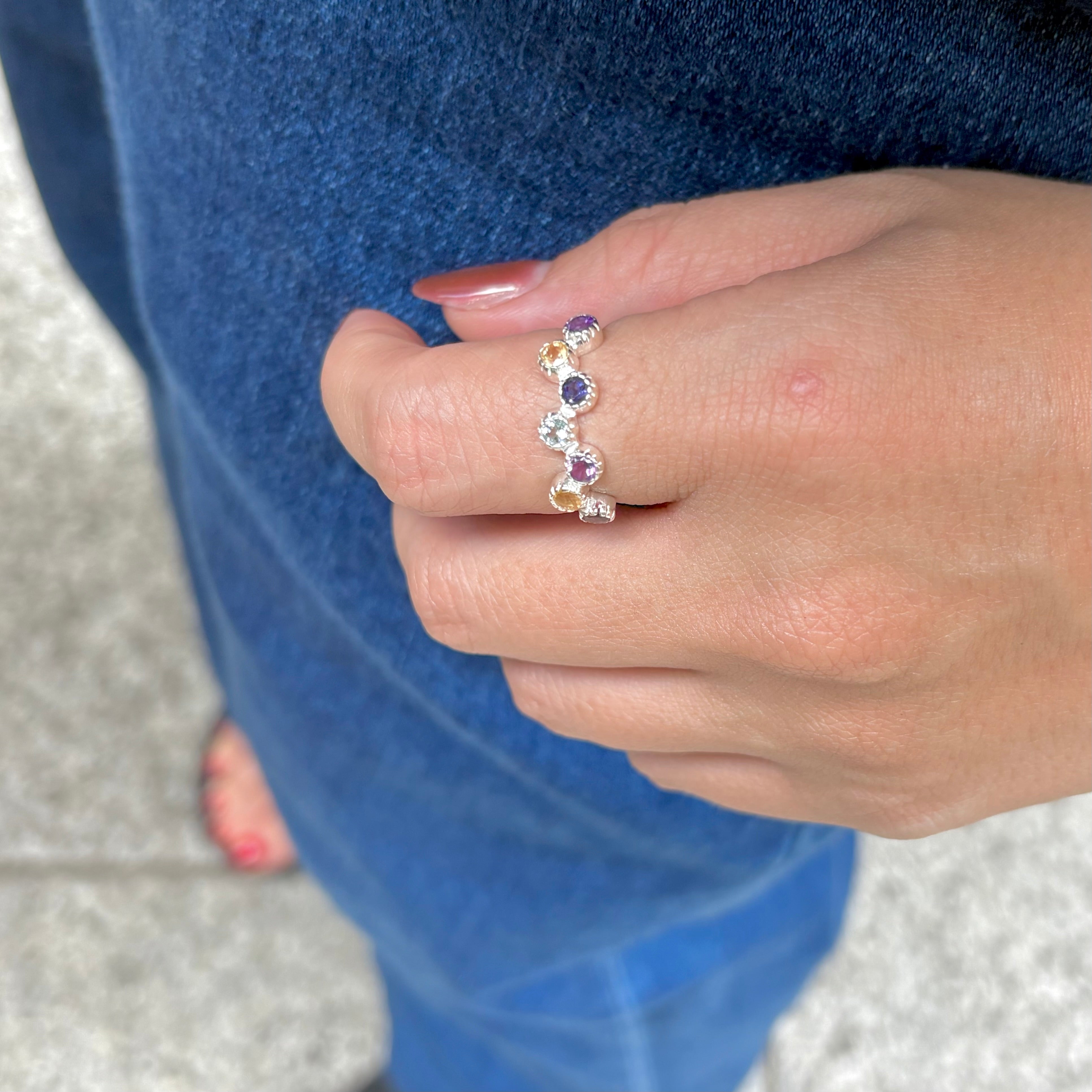 (未使用･未開封品)　Stones and Eggs lok26k6 7stone ring 6 – Biju mam