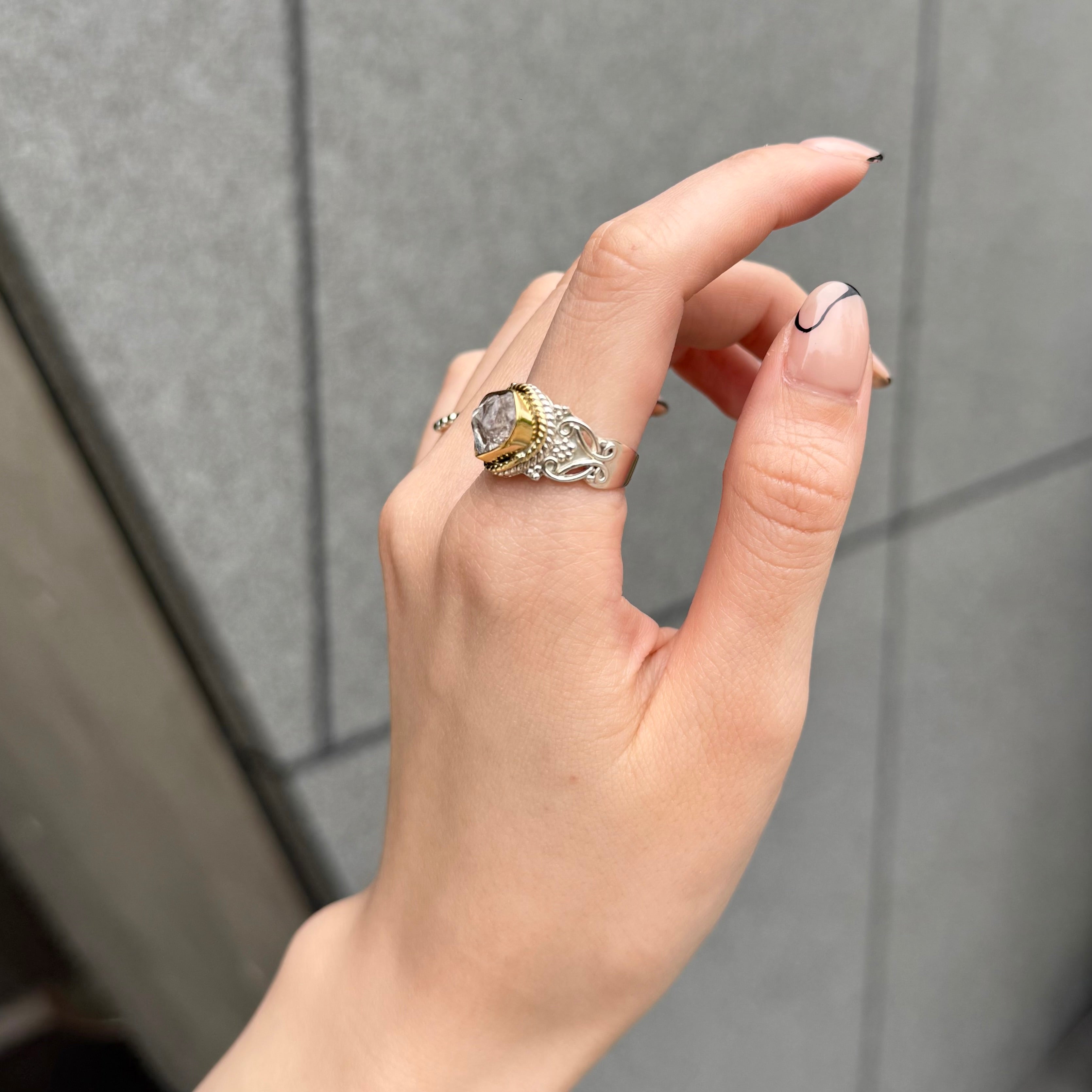 Herkimer Diamond ring 10 – Biju mam