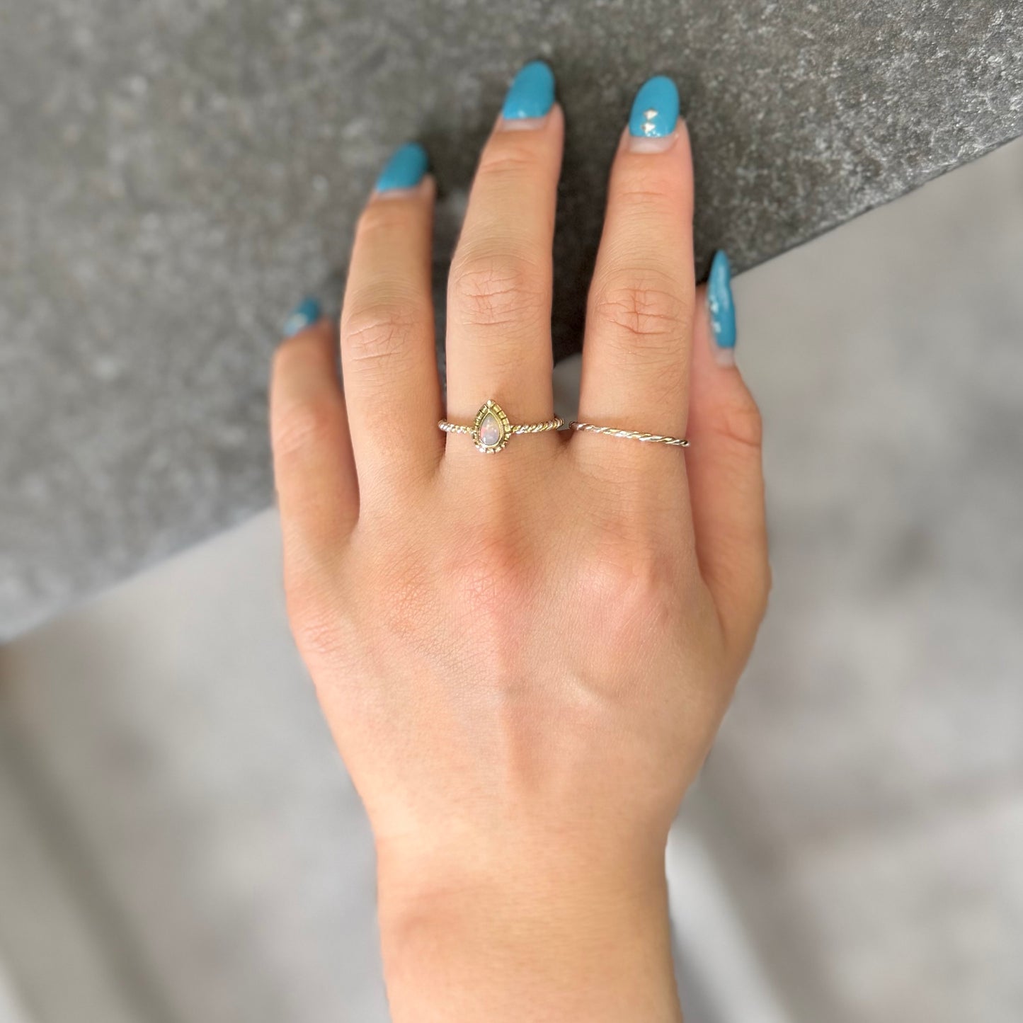 Silver925×Brass petit ring 4