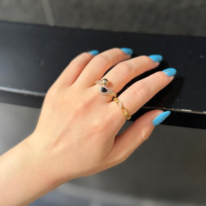 Brass design ring 14