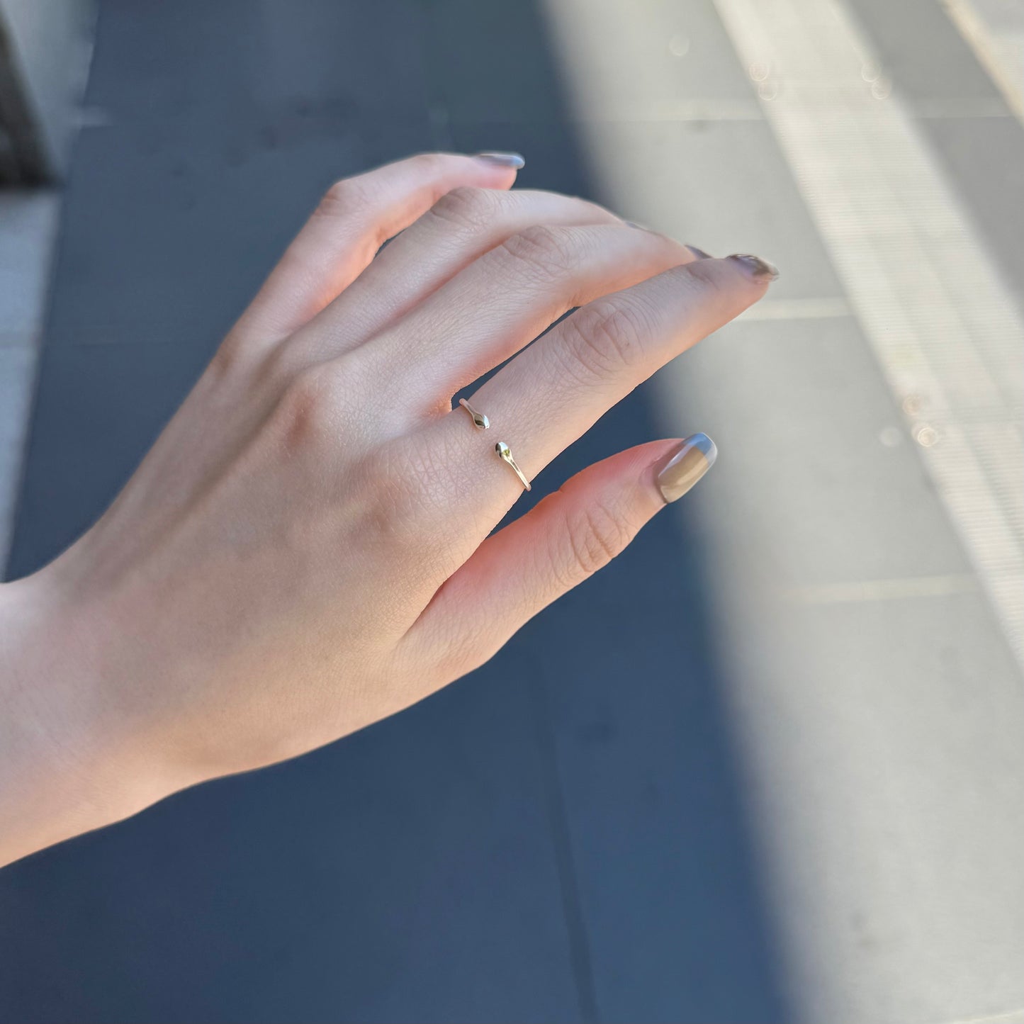 Silver925 plain ring & ear cuff
