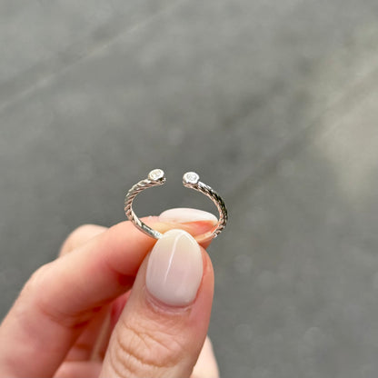 White topaz ring 6