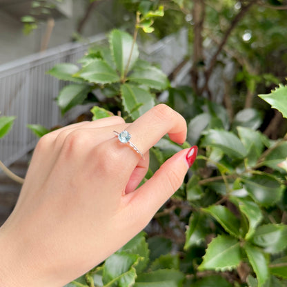 Heart design ring 〈Blue Topaz〉
