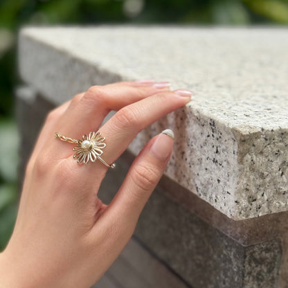Flower design ring 13