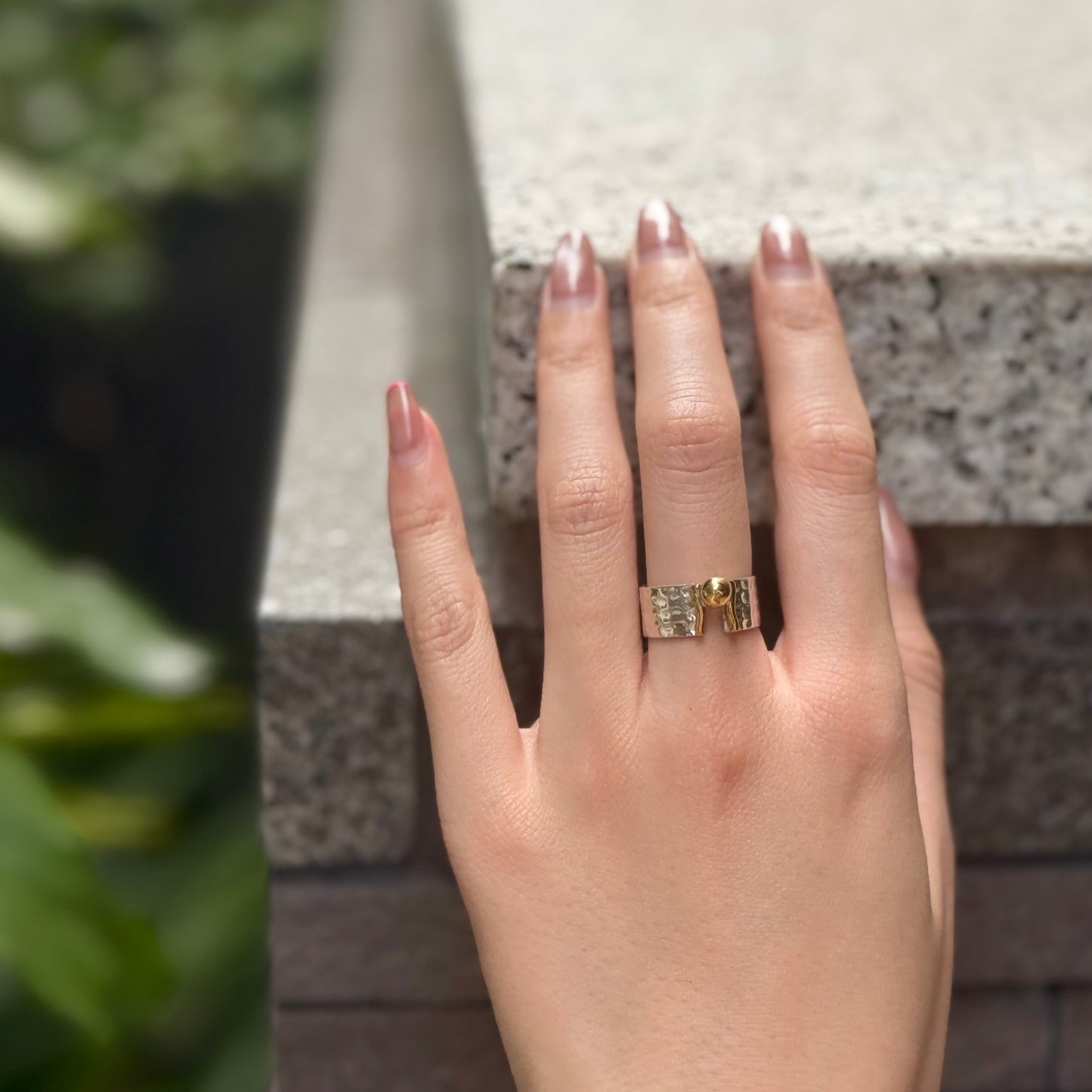 Silver925×brass plain ring 12