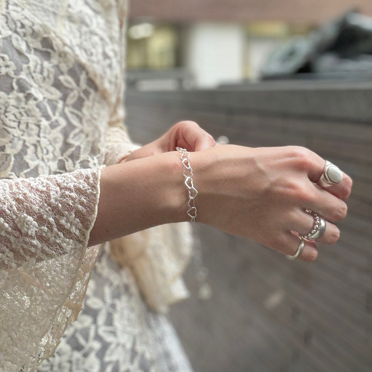Silver925 chain bracelet《Heart》