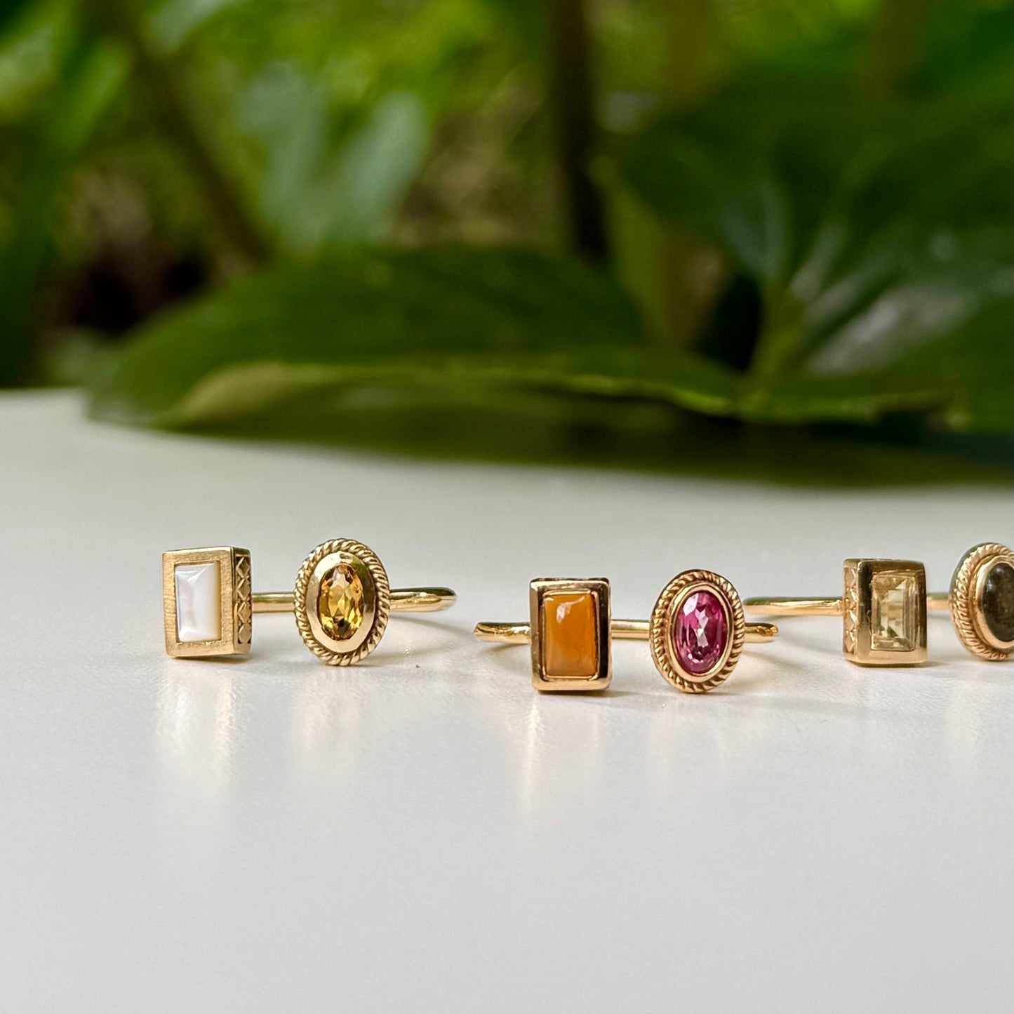 Brass 2stone ring 11