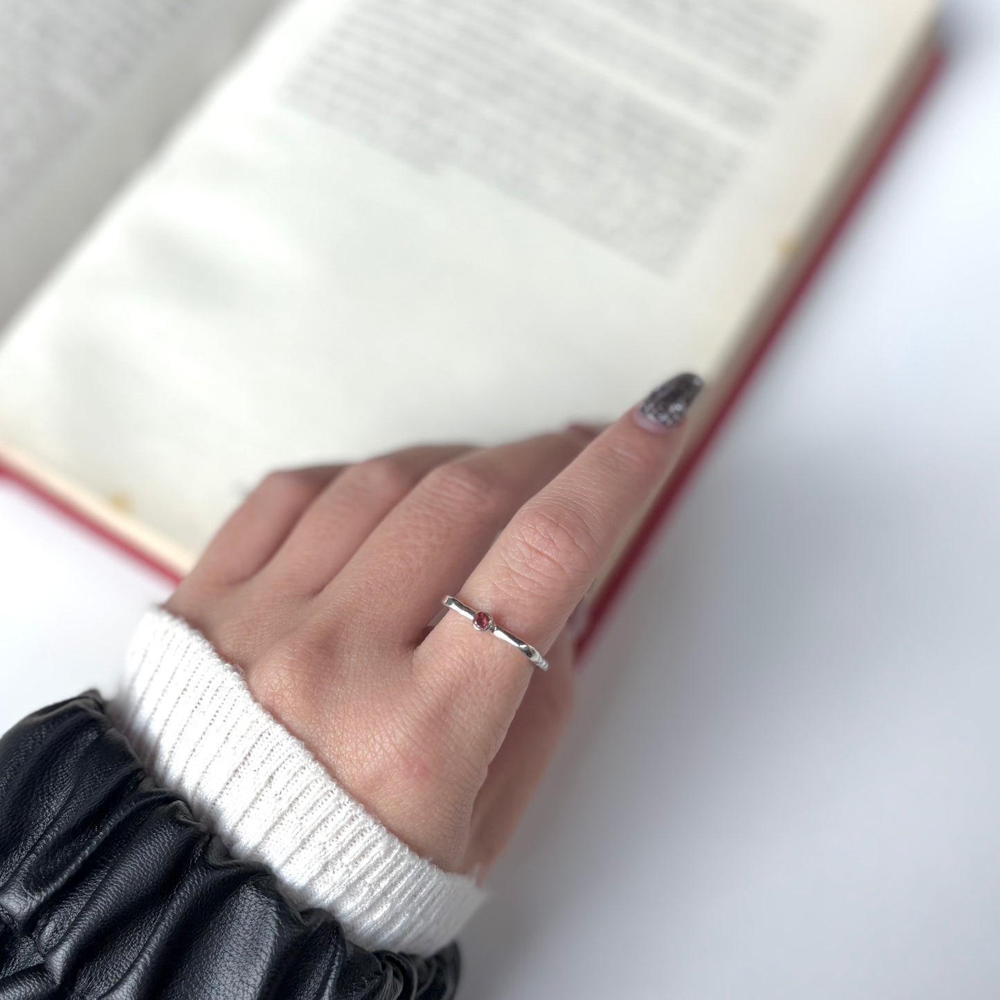 Silver925 square petit ring