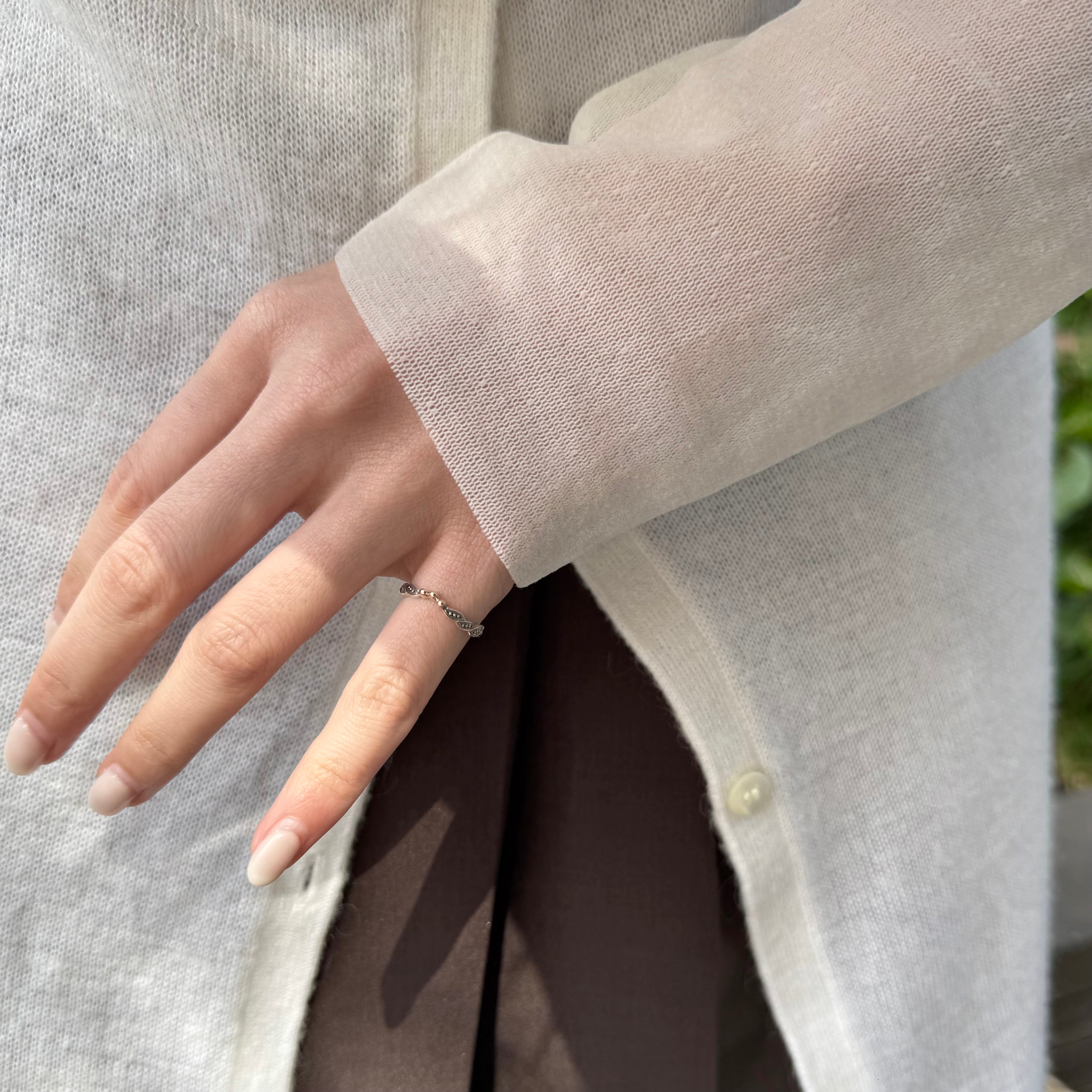 Bijumam poco】Silver925×18K plain ring – Biju mam