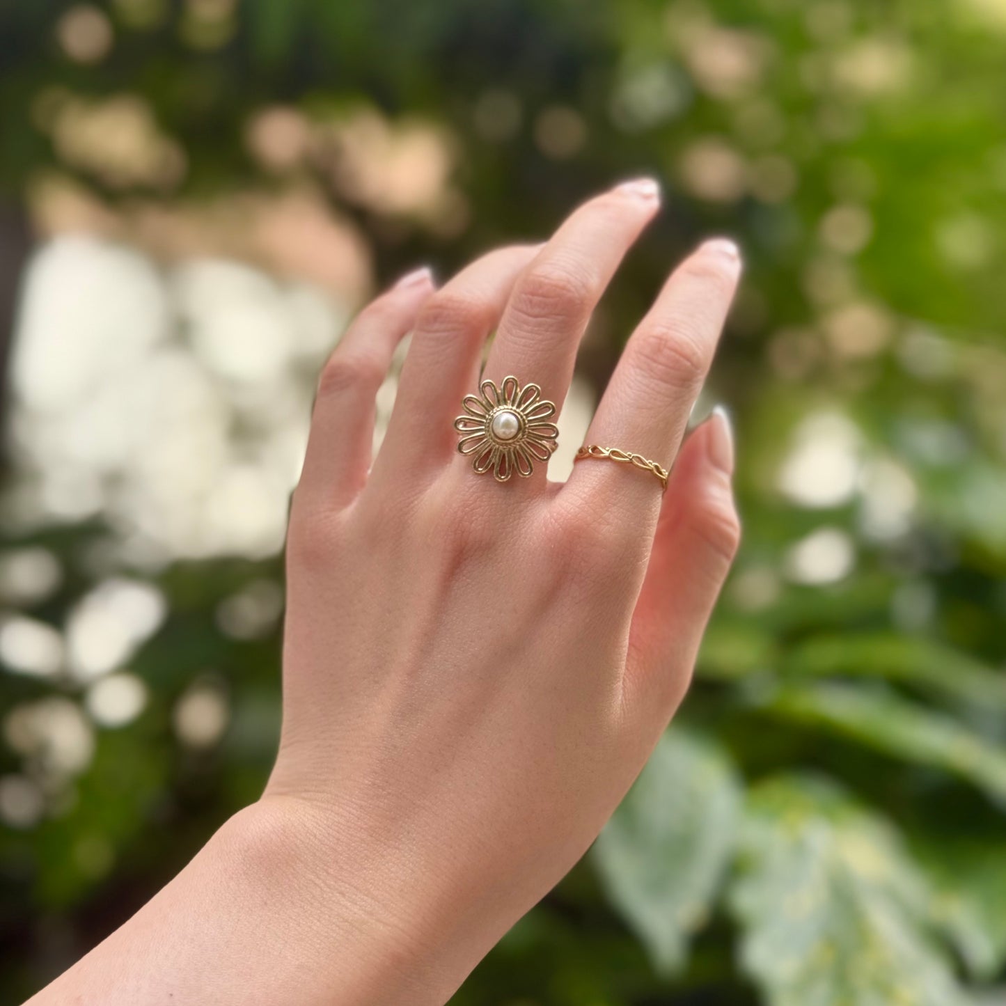 Flower design ring 13