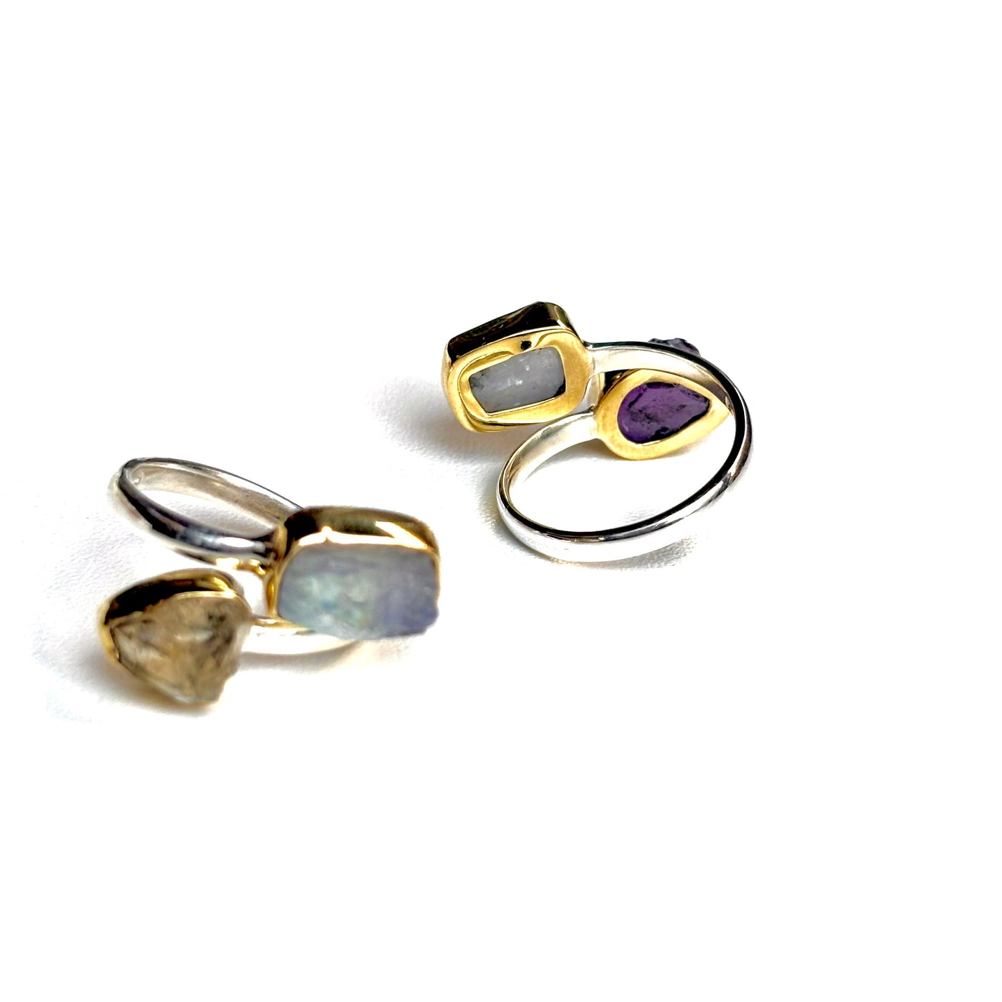 Roughcut 2stone ring 27