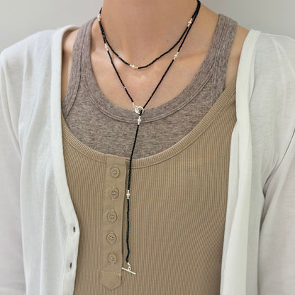 Pearl×Stone necklace 3