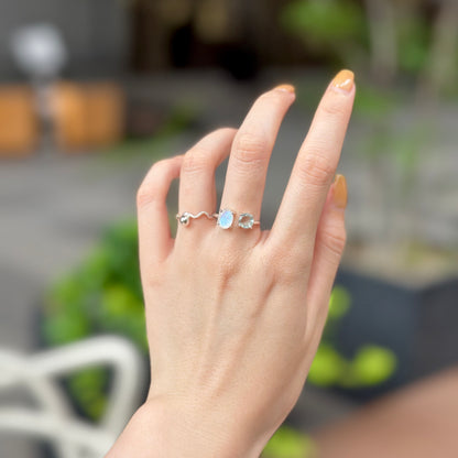 Silver925 2stone ring 16